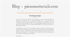 Desktop Screenshot of piezomaterials.com